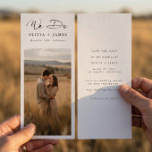 We Do Rustic Modern Script Bookmark Photo Wedding  Save The Date