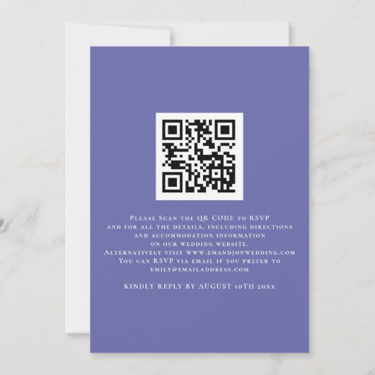 We Do Script Blauwe QR Trouw Uitnodiging (Achterkant)