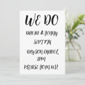 WE DO Script bruiloft uitnodigingen op maat (Staand voorkant)