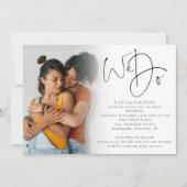 We Do Script Foto QR Code Lesbisch Huwelijk Kaart (Voorkant)