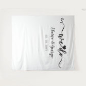 We Do Script Hart Huwelijksfoto Prop Achtergrond Wandkleed (Voorkant (horizontaal))