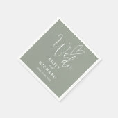 We Do Script Liefde Hart Salie Groene Trouw Servet (Hoek)
