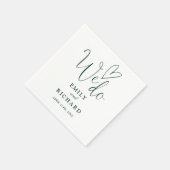 We Do Script Liefde Hart Smaragdgroene Trouw Servet (Hoek)