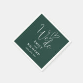 We Do Script Liefde Hart Smaragdgroene Trouwdag Servet (Hoek)