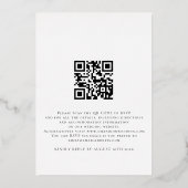 We Do Script QR Code Echt Goud Folie Bruiloft  Folie Uitnodiging (Achterkant)