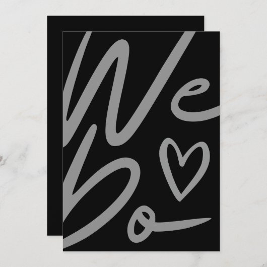 We Do Simple Back Wedding Card Feestdagenkaart (Voorkant / Achterkant)