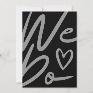 We Do Simple Back Wedding Note Card Feestdagenkaart