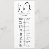 We Do Trouwdag Tijdschema Plat Programma Programmakaart (Voorkant)