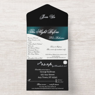 We Do Tuxedo Collection Proefhuwelijksdiner All In One Uitnodiging
