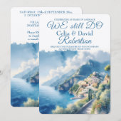 We Do Vow Renewal Amalfi Positano Aquarel Kaart (Voorkant / Achterkant)