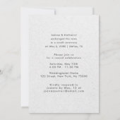 We Do We Did We Eloped Grijs Kraft Elegante Foto Kaart (Achterkant)