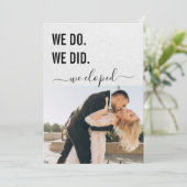 We Do We Did We Zijn Gevlucht Grijs Kraft Elegante Kaart (Staand voorkant)