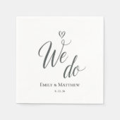 We Do Wedding Napkin Servet (Voorkant)