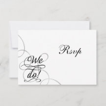 We Do, Wervelende Zwarte en Witte Huwelijks RSVP K