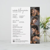 We doen - alles in één BW - QR - 5 foto bruiloft m Briefhoofd (Staand voorkant)