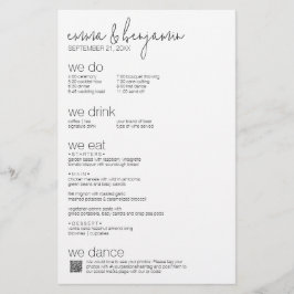 We doen - alles in één BW - QR - Foto's - Bruiloft Briefpapier