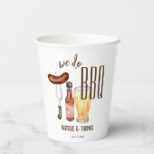 We doen BBQ barbecue bruidsdouche koppel shower Papieren Bekers (Achterkant)