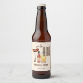 We doen BBQ barbecue bruidsdouche koppels douche Bier Etiket (Voorkant)