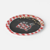 We doen BBQ Paper Bord - Gingham (Gekanteld)