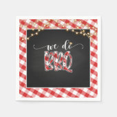 We doen BBQ Paper Napkin - Gingham Servet (Voorkant)