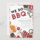 We doen BBQ Waterverf repetitie diner Kaart (Voorkant)