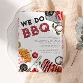 We doen BBQ Waterverf repetitie diner Kaart