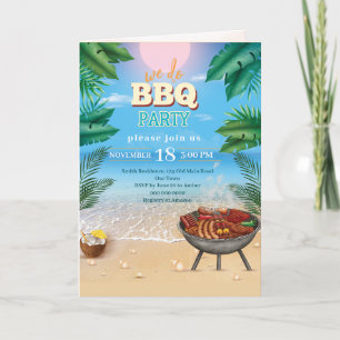 We doen Beach Party uitnodiging Strand BBQ Zomer