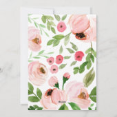 We doen bloemige waterverf en gouden bruiloft uit feestdagenkaart (Achterkant)