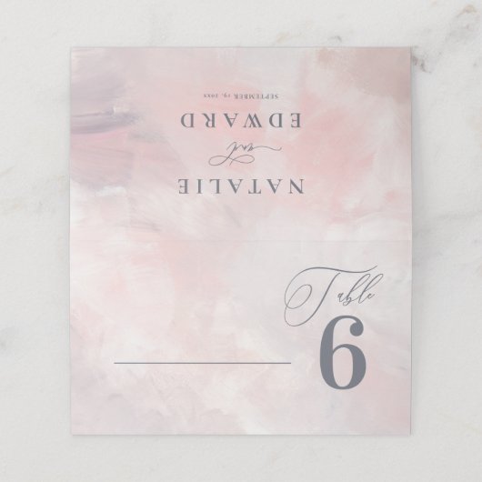 We doen blozen florale waterverf bruiloft plaatskaartje (Buitenkant ongevouwen)