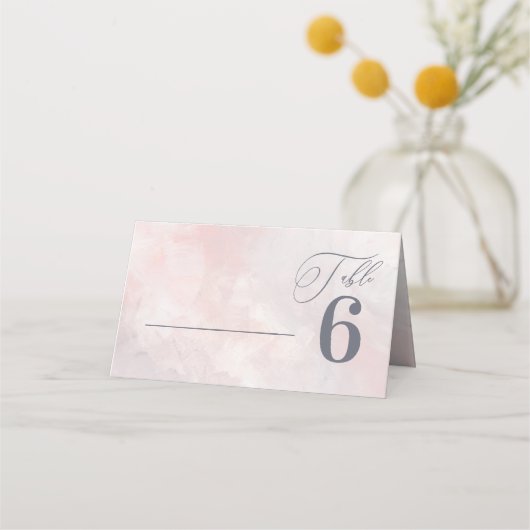 We doen blozen florale waterverf bruiloft plaatskaartje (Voorkant)