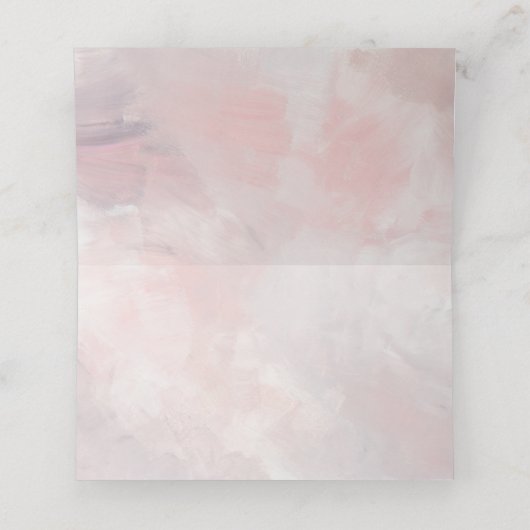 We doen blozen florale waterverf bruiloft plaatskaartje (Binnenkant ongevouwen)