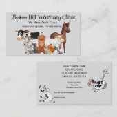 We doen Boerderij oproepen groot diergeneeskundig Visitekaartje (Voorkant / Achterkant)