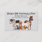 We doen Boerderij oproepen groot diergeneeskundig Visitekaartje (Voorkant)