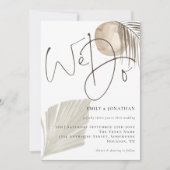 We doen Boho Pampas Grass Wedding Kaart (Voorkant)