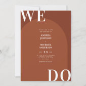 We doen Boho Terracotta Arch Fall bruiloft Kaart (Voorkant)