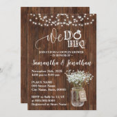 We doen bondeparen onder de doubland, bruiloft kaart (Voorkant / Achterkant)