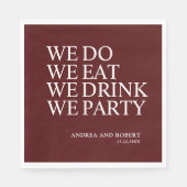 We doen bruiloft cocktail servet (Voorkant)