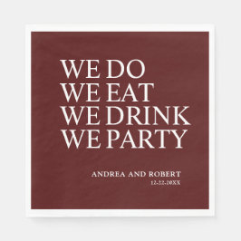 We doen bruiloft cocktail servet