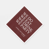 We doen bruiloft cocktail servet (Hoek)