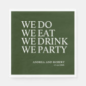 We doen bruiloft cocktail servet (Voorkant)