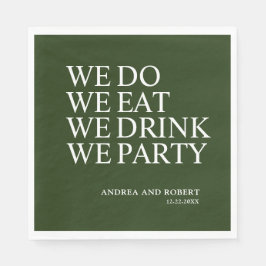 We doen bruiloft cocktail servet