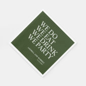 We doen bruiloft cocktail servet (Hoek)