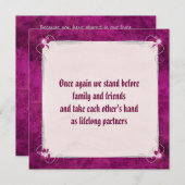 "We doen" bruiloft hernieuwing Kaart (Voorkant / Achterkant)