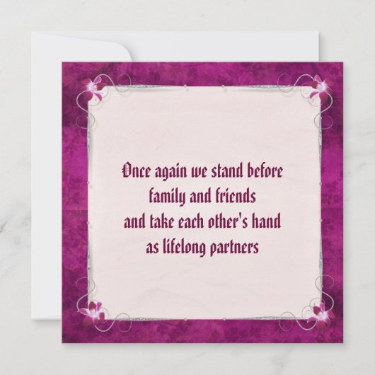 "We doen" bruiloft hernieuwing Kaart (Voorkant)