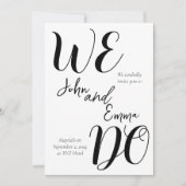 WE DOEN bruiloft Kaart (Voorkant)