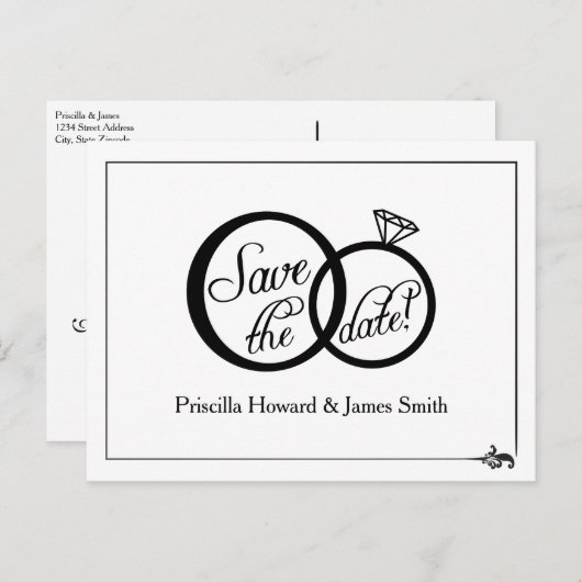 We doen bruiloft opslaan van de datum Briefkaart ( (Voorkant / Achterkant)