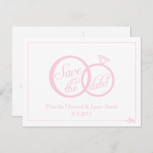 We doen bruiloft opslaan van de datum Briefkaart ( (Voorkant / Achterkant)