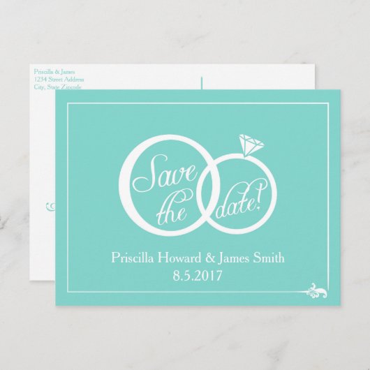 We doen bruiloft opslaan van de datum Briefkaart (Voorkant / Achterkant)