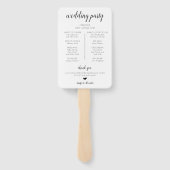 We doen bruiloft programma handwaaier (Achterkant)