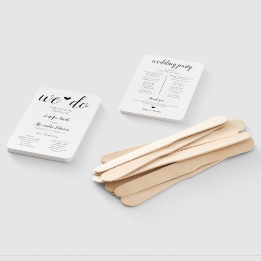 We doen bruiloft programma handwaaier (Niet-gemonteerd)